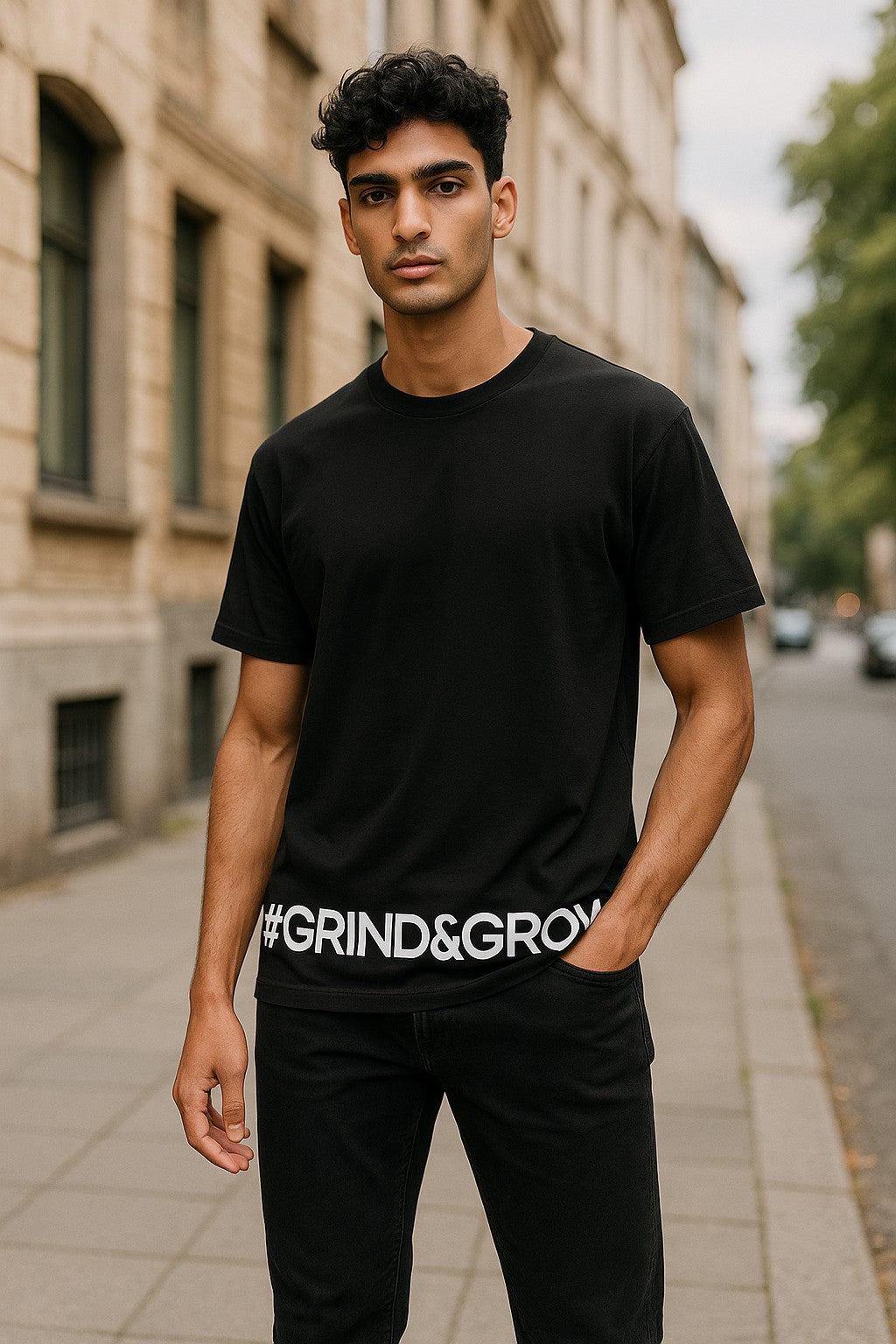 Big Back Gym Tee "Black/White"